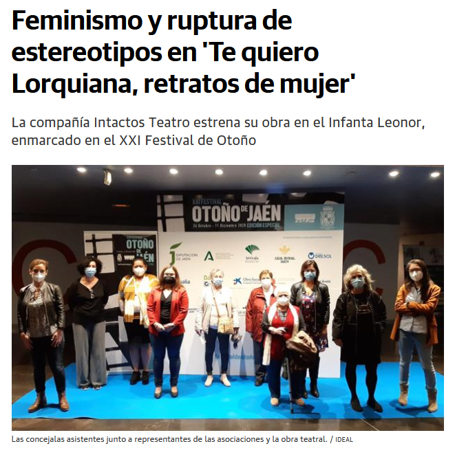 te quiero lorquiana | intactos teatro