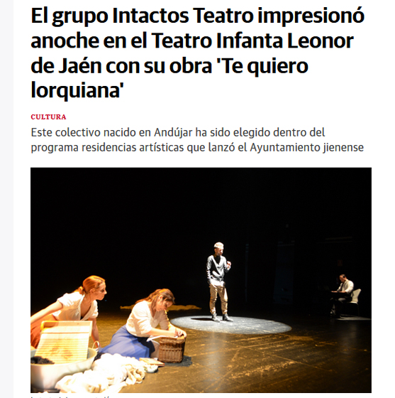 te quiero lorquiana | intactos teatro